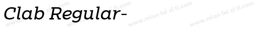 Clab Regular字体转换